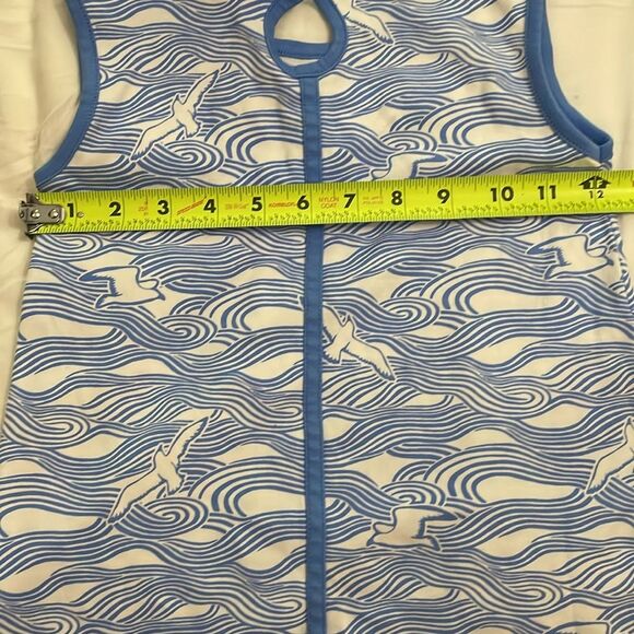 The Beaufort Bonnet Company TBBC Girls Dress Blue Wave Seagull Print Size 6 - Picture 7 of 10
